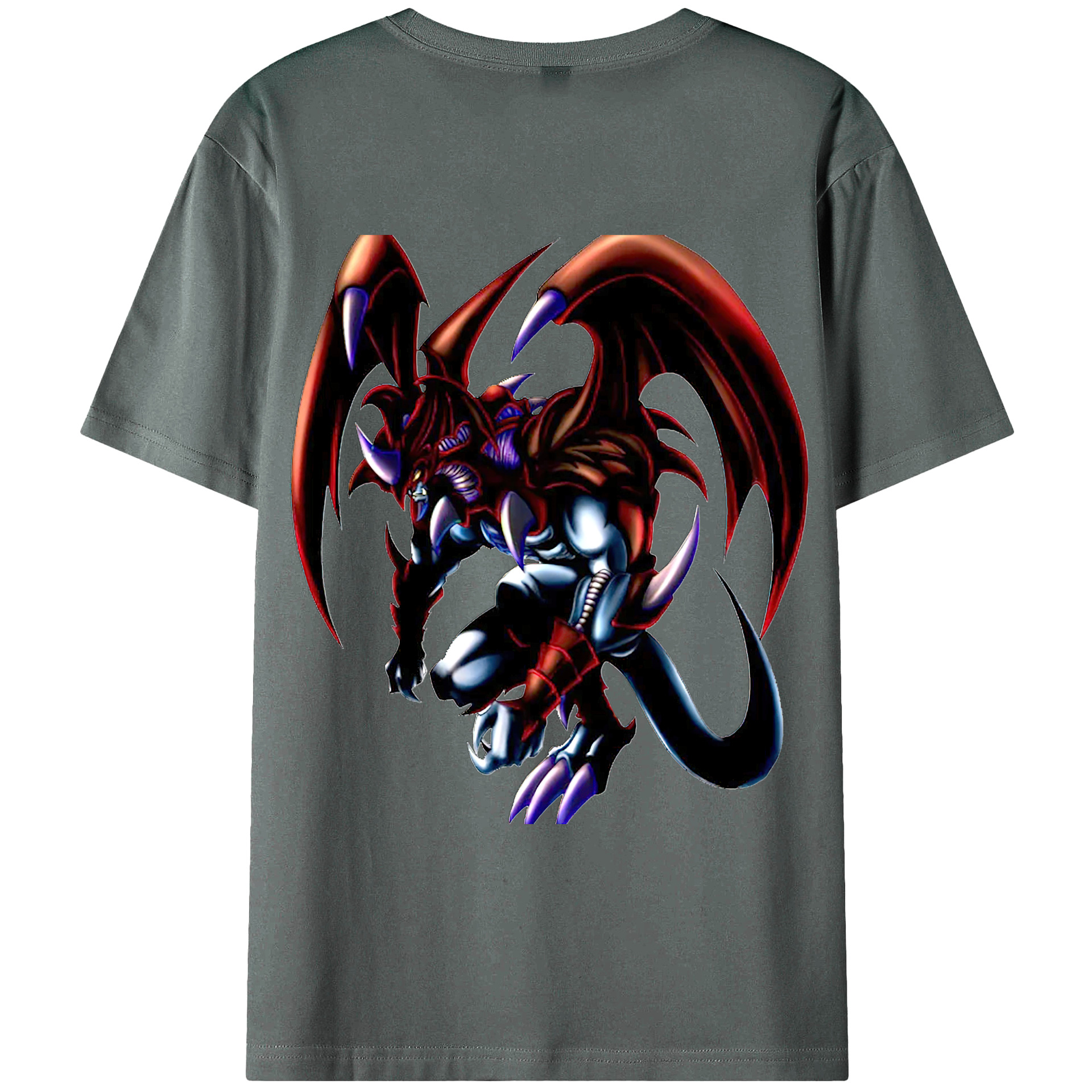 （画像用） 遊☆戯☆王 Yu-Gi-Oh! 綿100％ メンズ半袖Tシャツ（バックプリント） 通気性